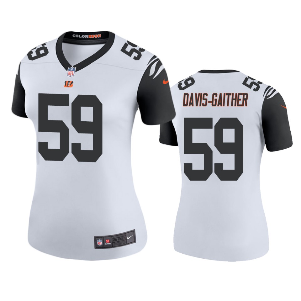 women's color rush legend bengals akeem davis gaither white jersey