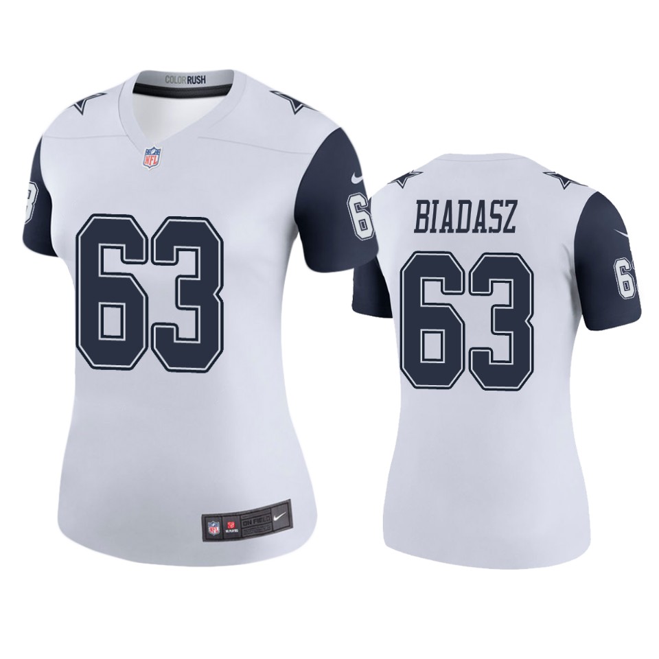 women's color rush legend cowboys tyler biadasz white jersey