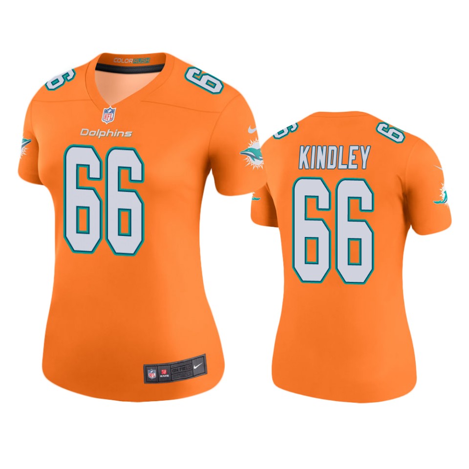 women's color rush legend dolphins solomon kindley orange jersey