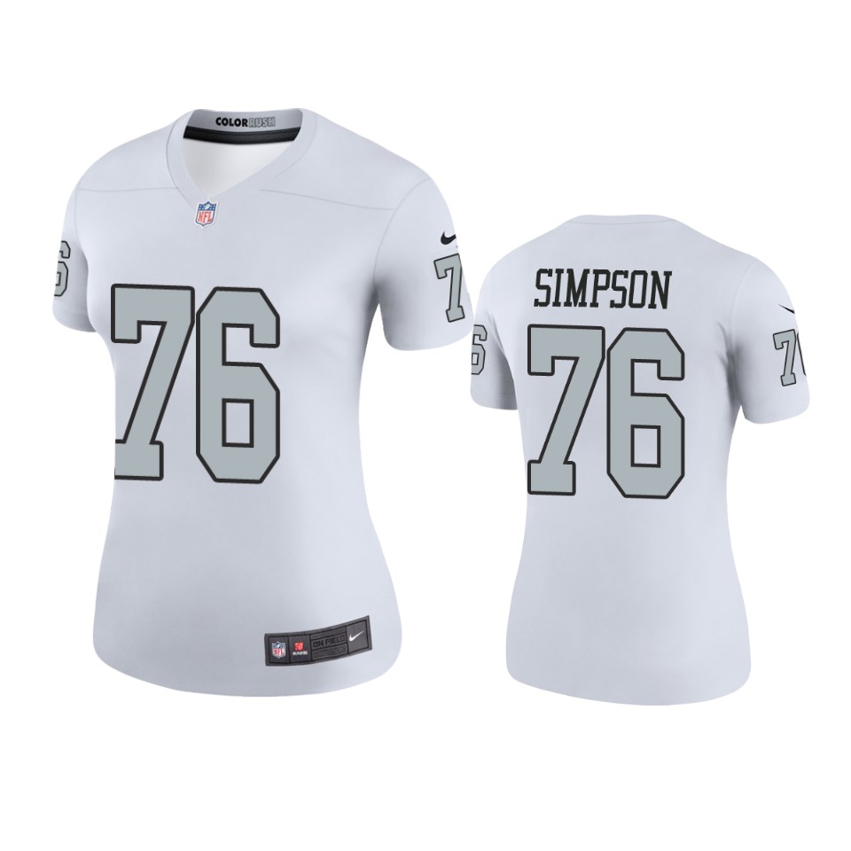 women's color rush legend raiders john simpson white jersey