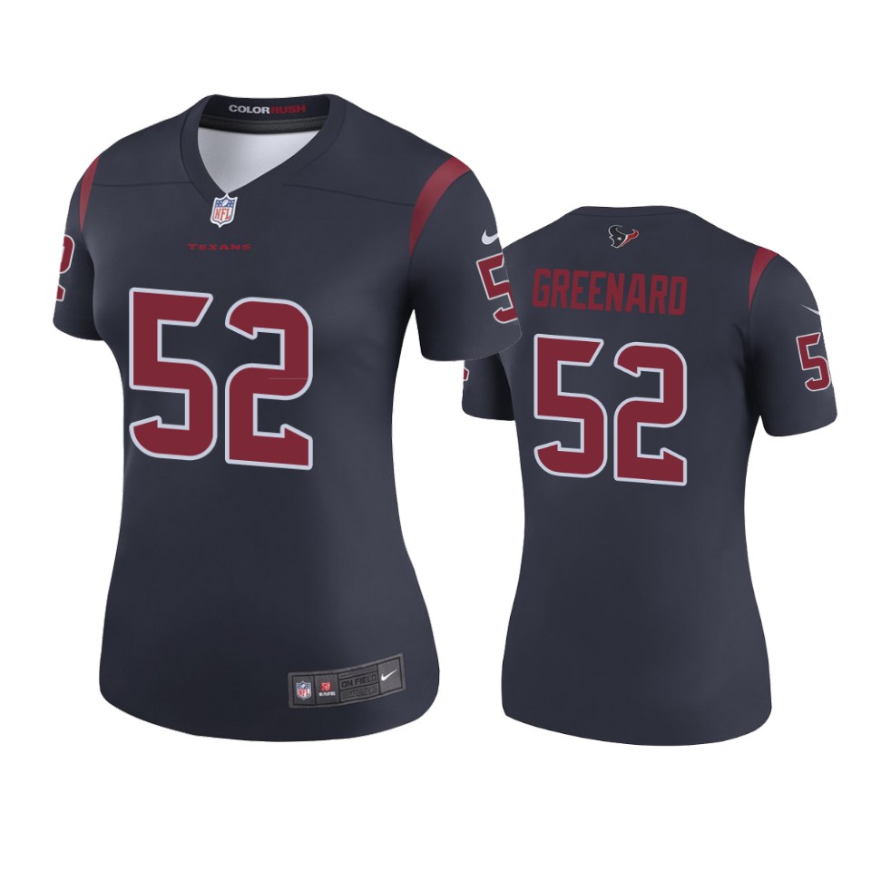 women's color rush legend texans jonathan greenard navy jersey