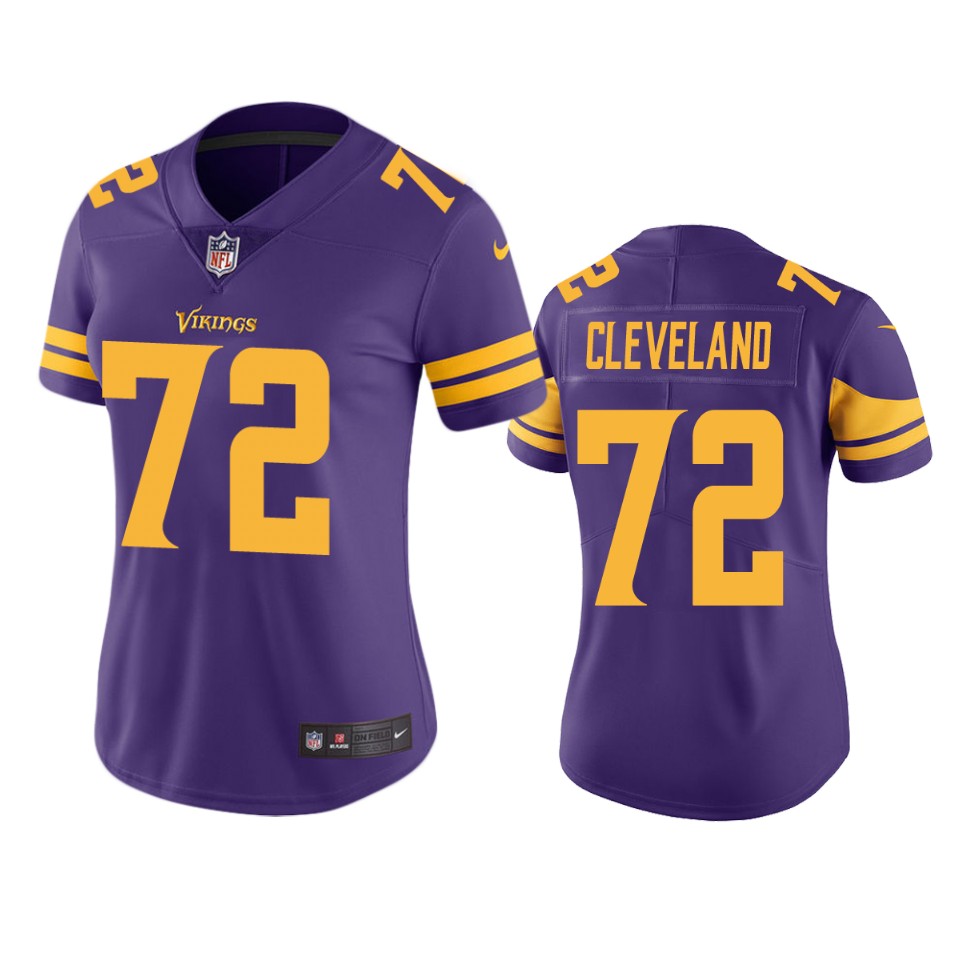 women's color rush limited ezra cleveland vikings purple jersey