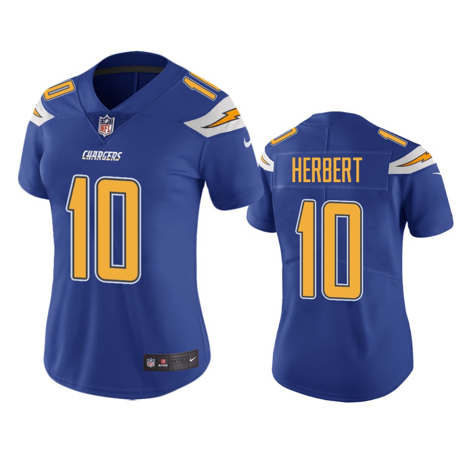 women's color rush limited justin herbert chargers royal jersey
