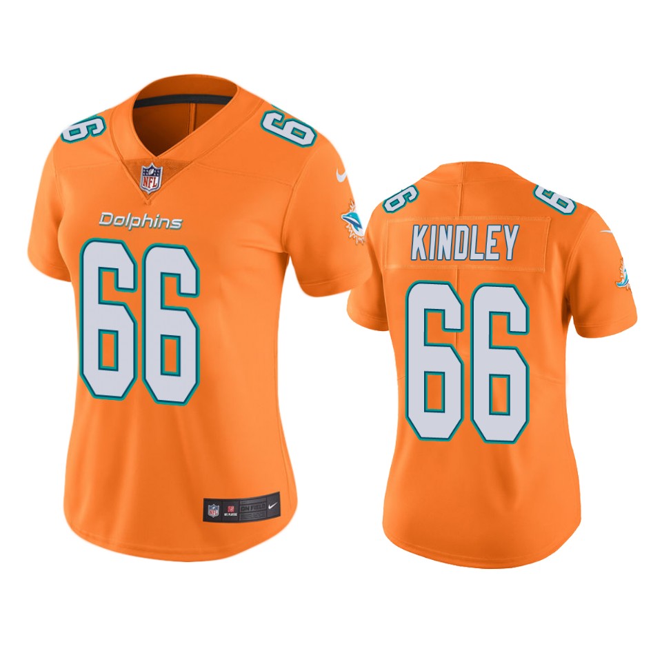 women's color rush limited solomon kindley dolphins orange jersey