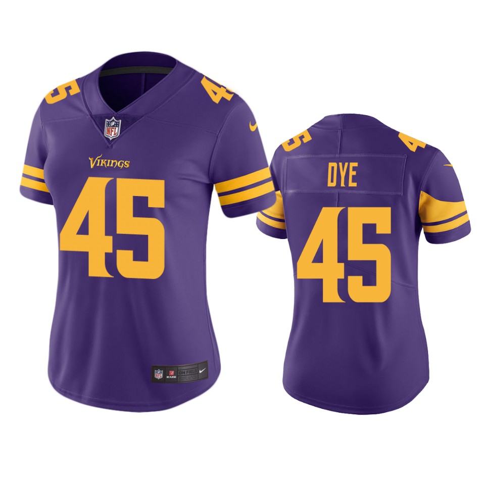 women's color rush limited troy dye vikings purple jersey