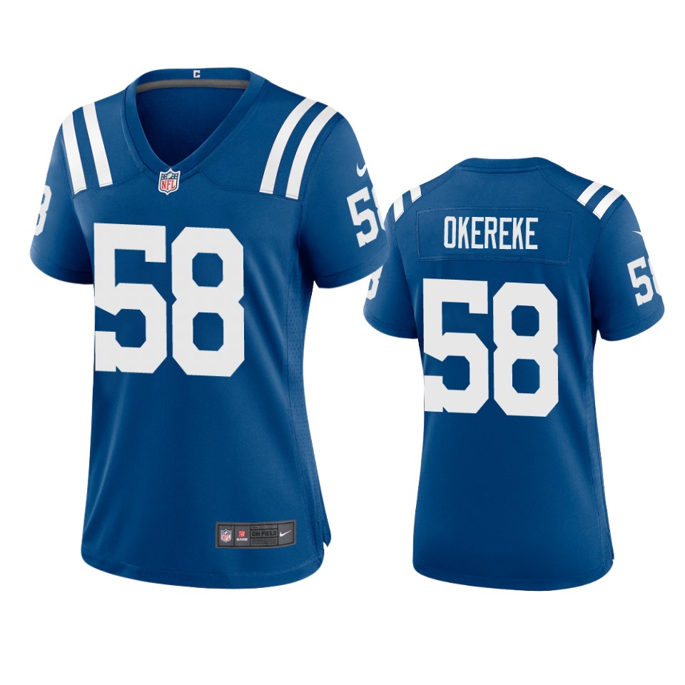 women's colts bobby okereke royal 2020 game jersey