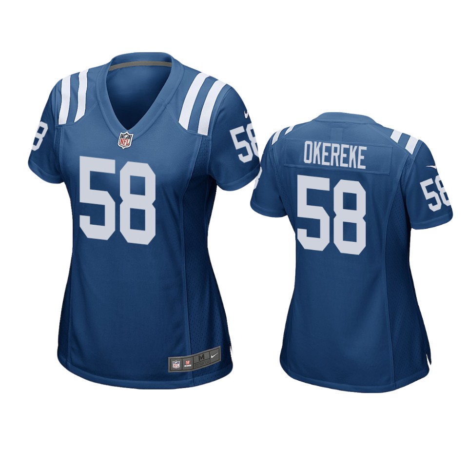 women's colts bobby okereke royal game jersey