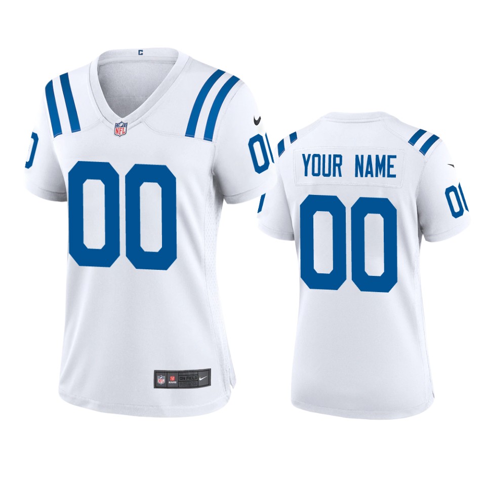 women's colts custom white 2020 game jersey