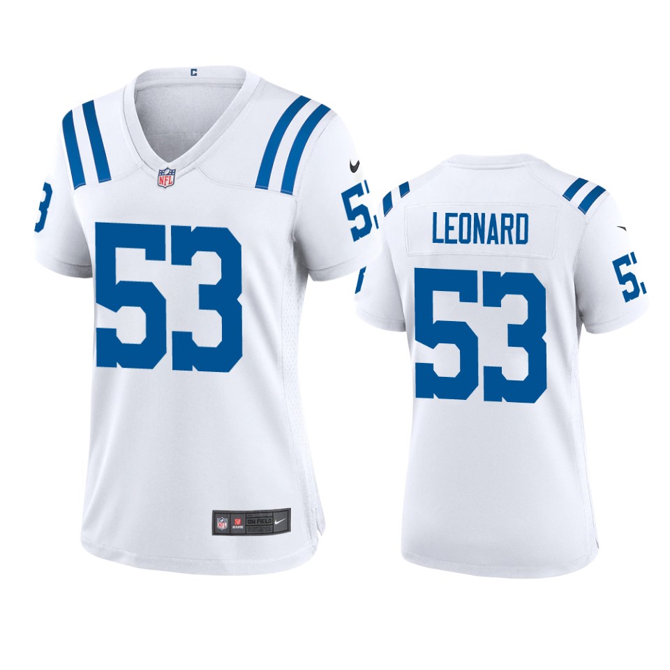 women's colts darius leonard white 2020 game jersey