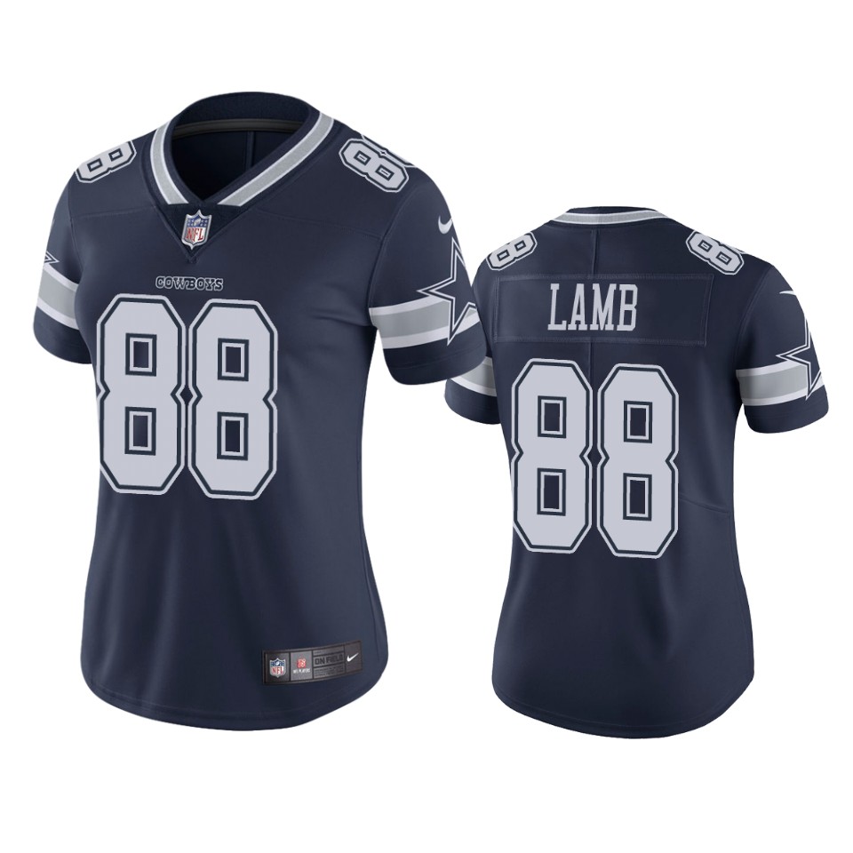 women's cowboys ceedee lamb navy vapor limited jersey