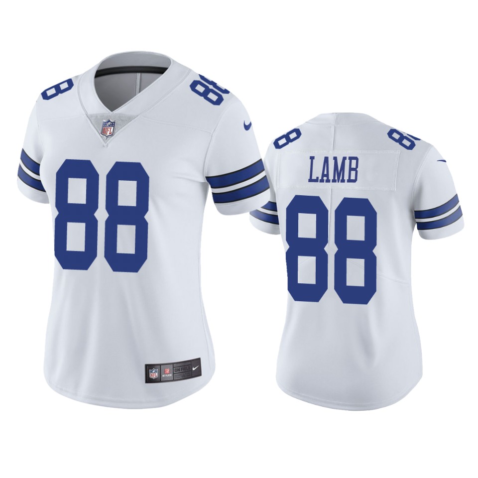 women's cowboys ceedee lamb white vapor limited jersey