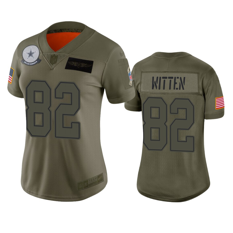 women's cowboys jason witten camo limited 2019 salute to service jersey