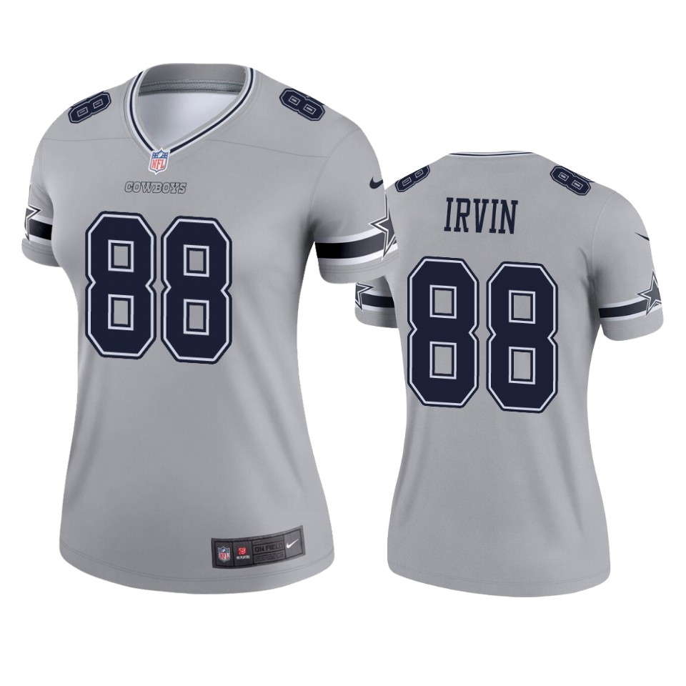 women's cowboys michael irvin silver inverted legend jersey