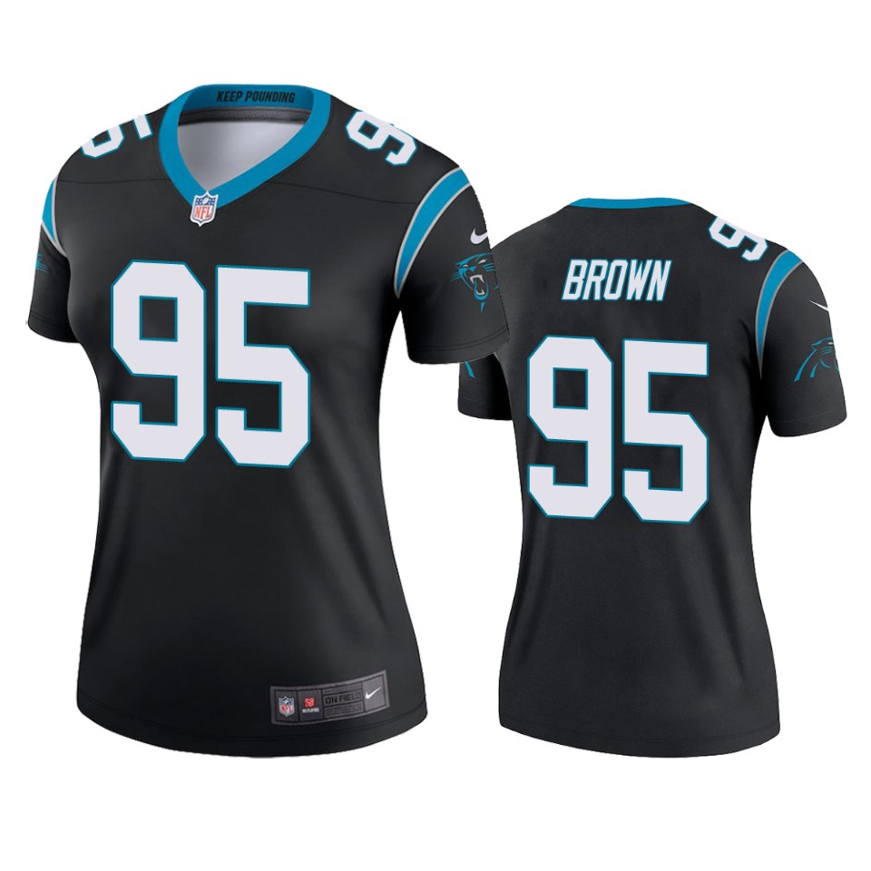 women's derrick brown panthers black legend jersey