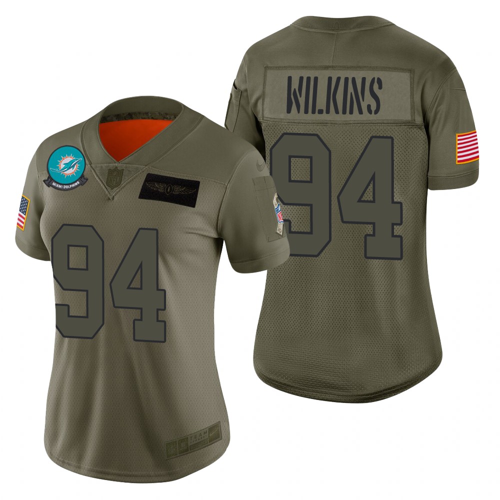 women's dolphins christian wilkins camo limited 2019 salute to service jersey