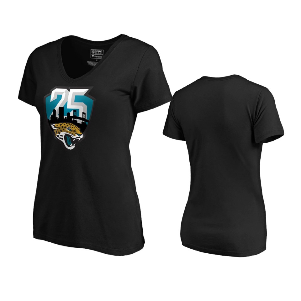 women's jaguars black 25th season t shirt