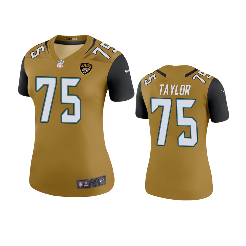 women's jaguars jawaan taylor gold color rush legend jersey