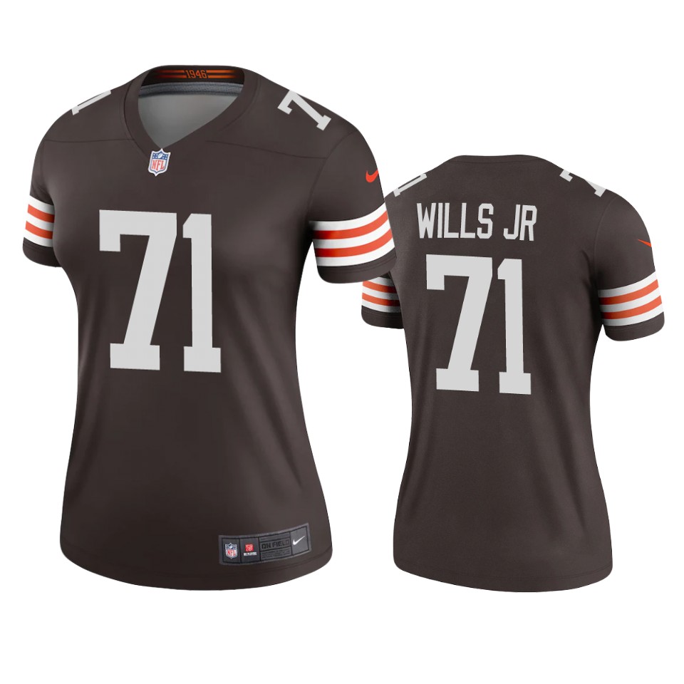 women's jedrick wills browns brown legend jersey