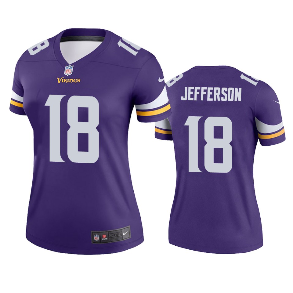 women's justin jefferson vikings purple legend jersey