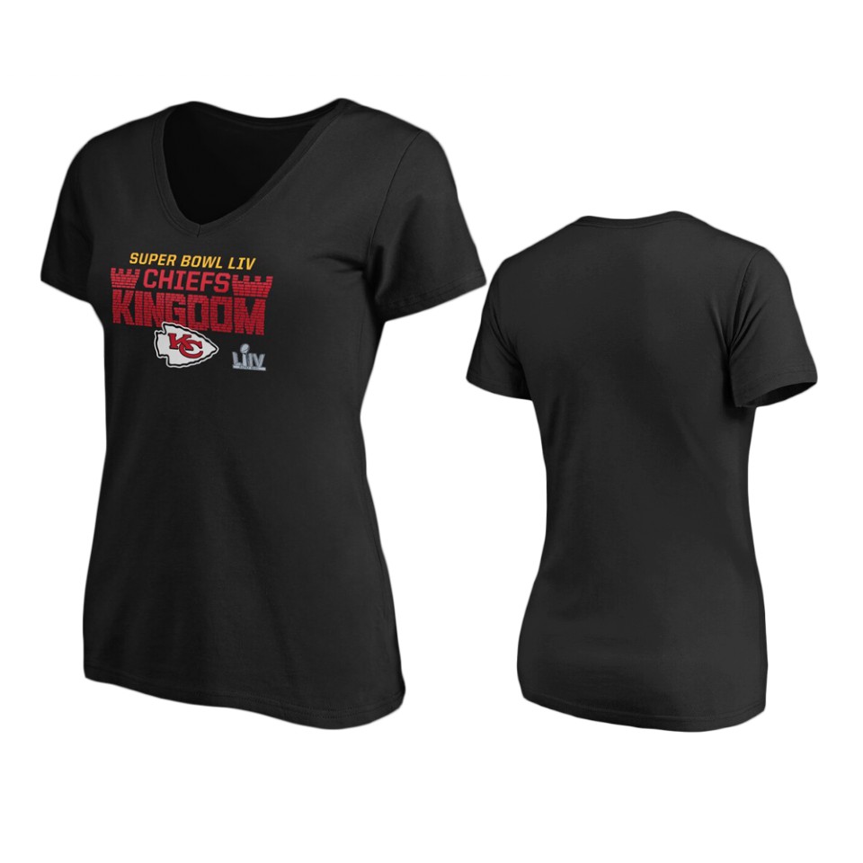 women's kansas city chiefs black super bowl liv final drive t shirt