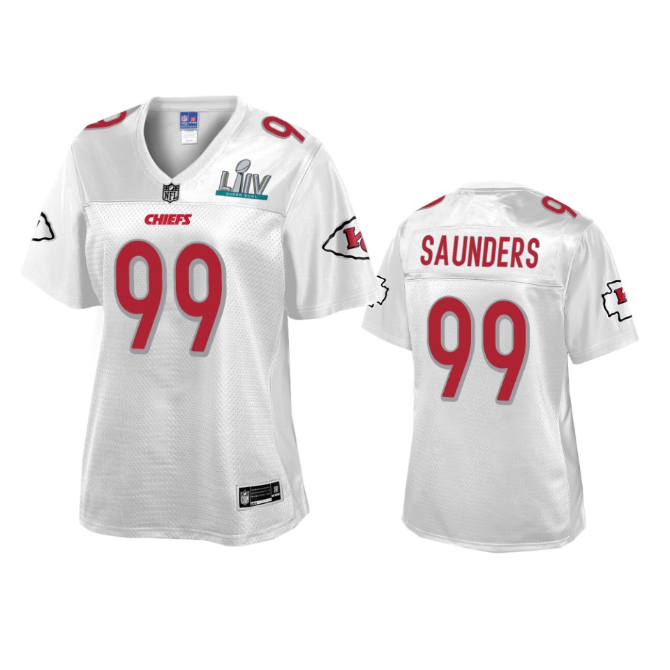 women's kansas city chiefs khalen saunders white super bowl liv champions jersey