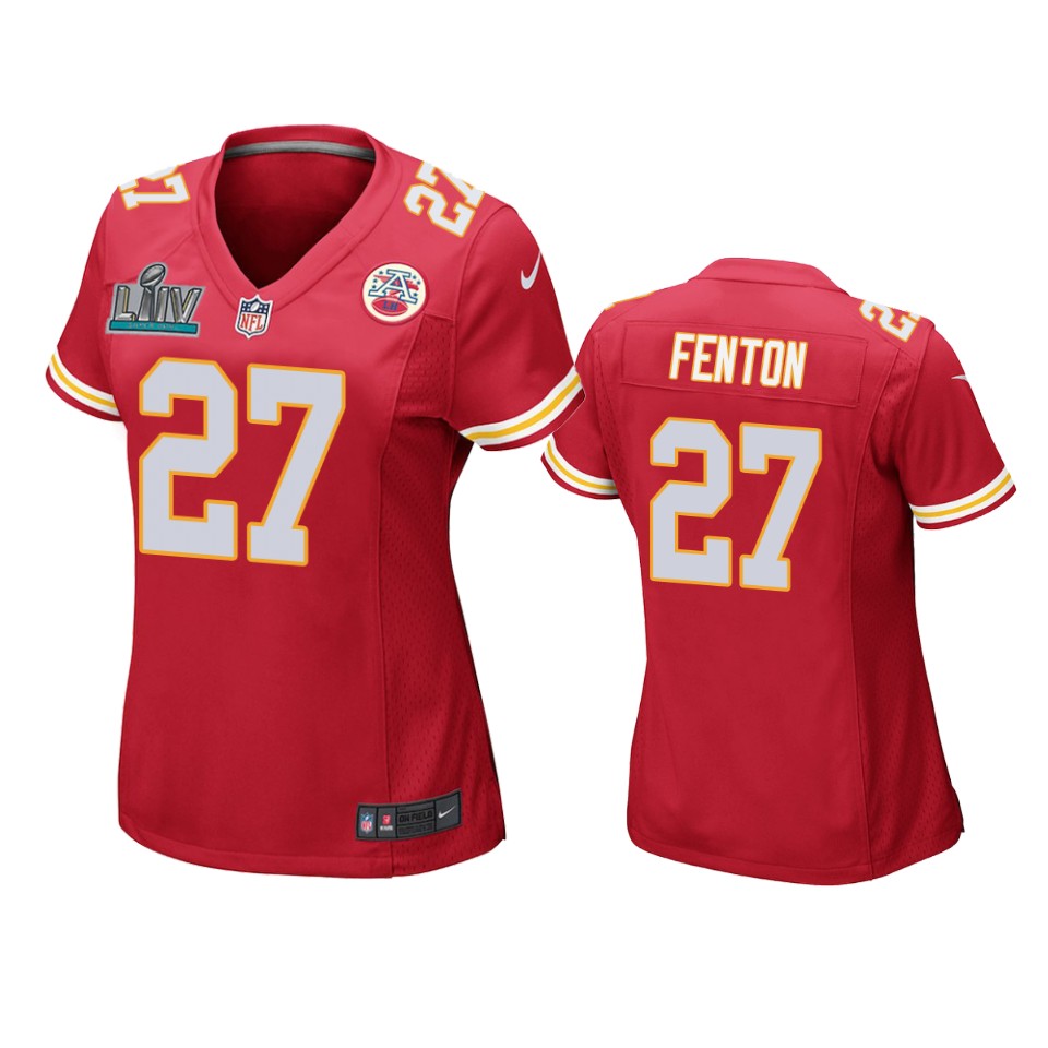 women's kansas city chiefs rashad fenton red super bowl liv game jersey