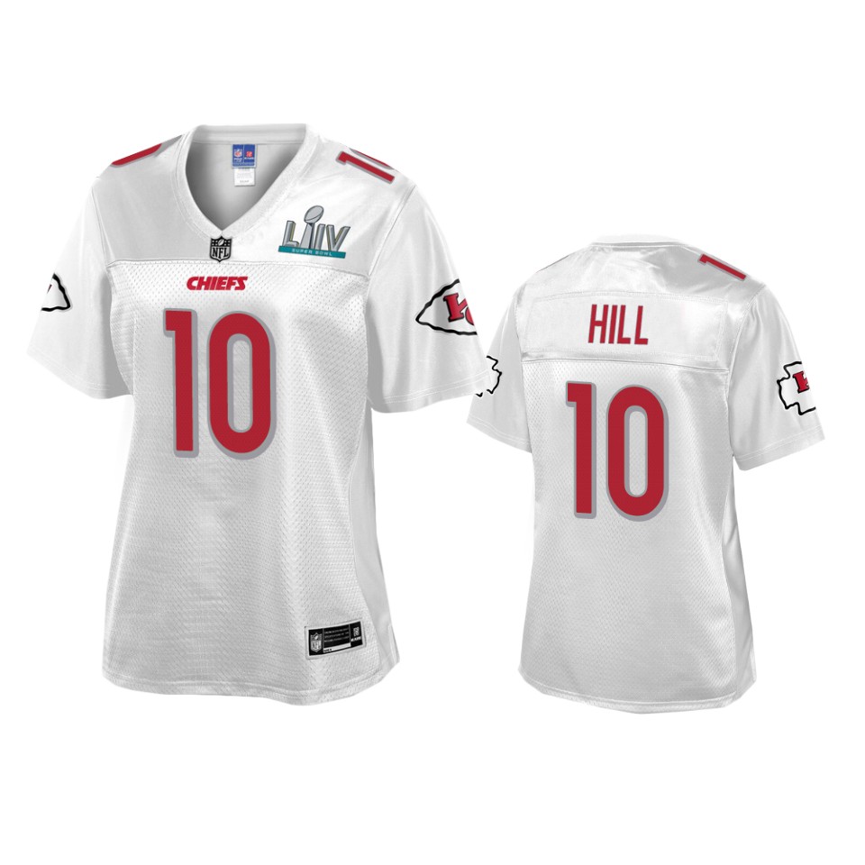 women's kansas city chiefs tyreek hill white super bowl liv champions jersey
