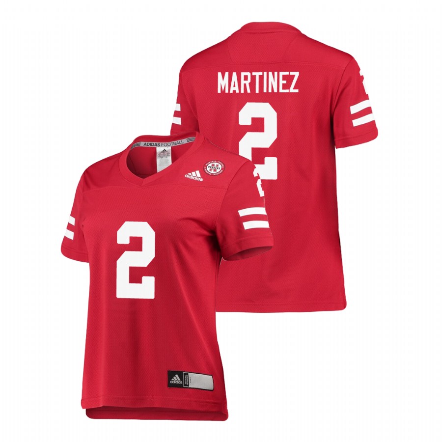 women's nebraska cornhuskers adrian martinez scarlet replica college football jersey