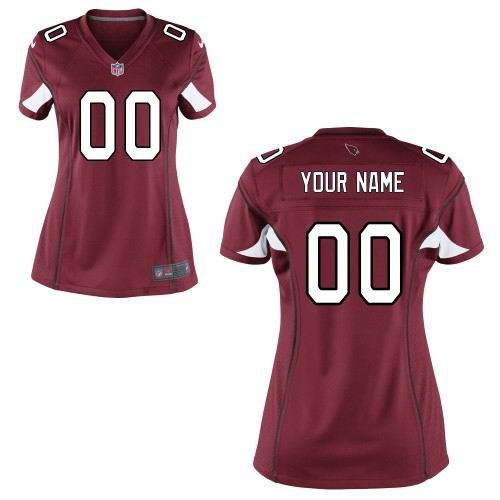 Women'S Arizona Cardinals Customized Game Team Red Jersey 