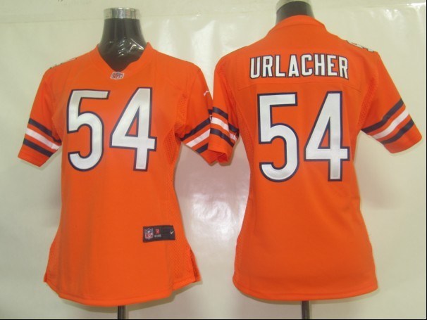 women's chicago bears 54 brian urlacher game orange jerseys