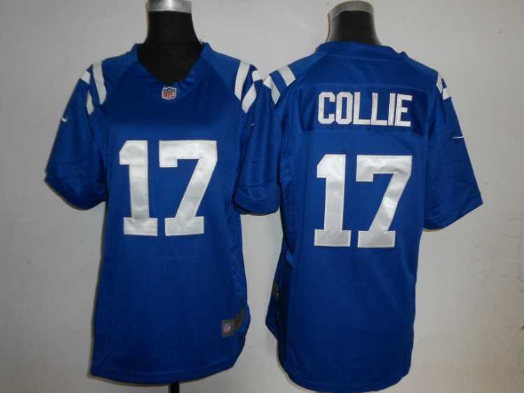 women's indianapolis colts 17 austin collie game blue jerseys