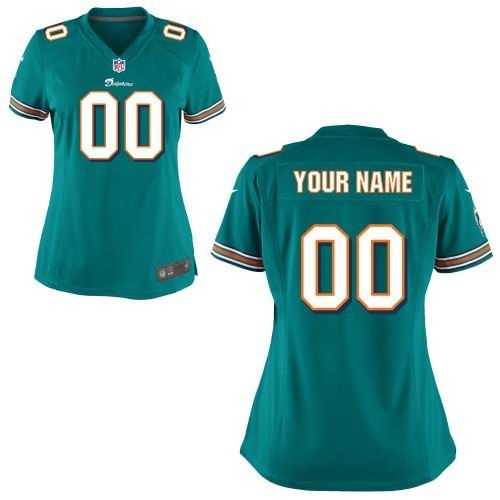 women's miami dolphins customized game team green jerseys
