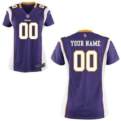 women's minnesota vikings customized game team purple jerseys