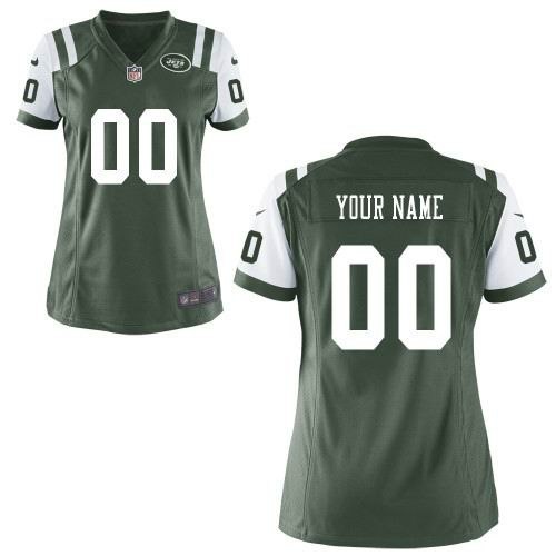 women's new york jets customized game team green jerseys