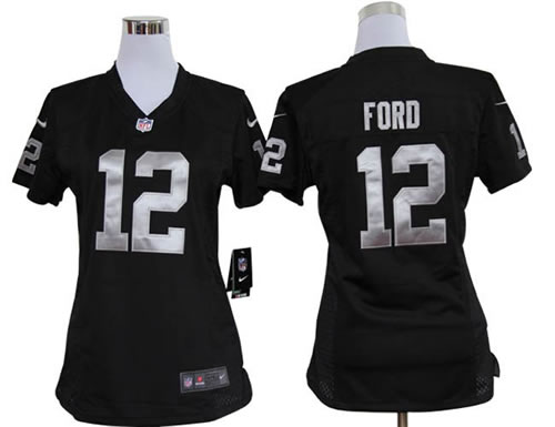 women's NEW nfl oakland raiders 12 jacoby ford black jerseys