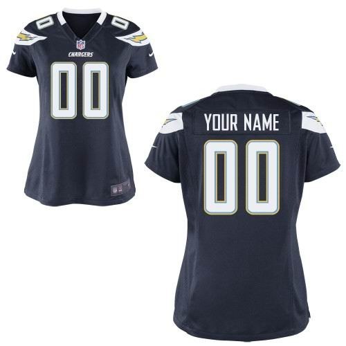 women's san diego chargers customized game team d.blue jerseys