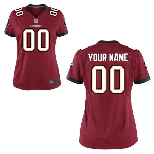 women's tampa bay buccaneers customized game team red jerseys