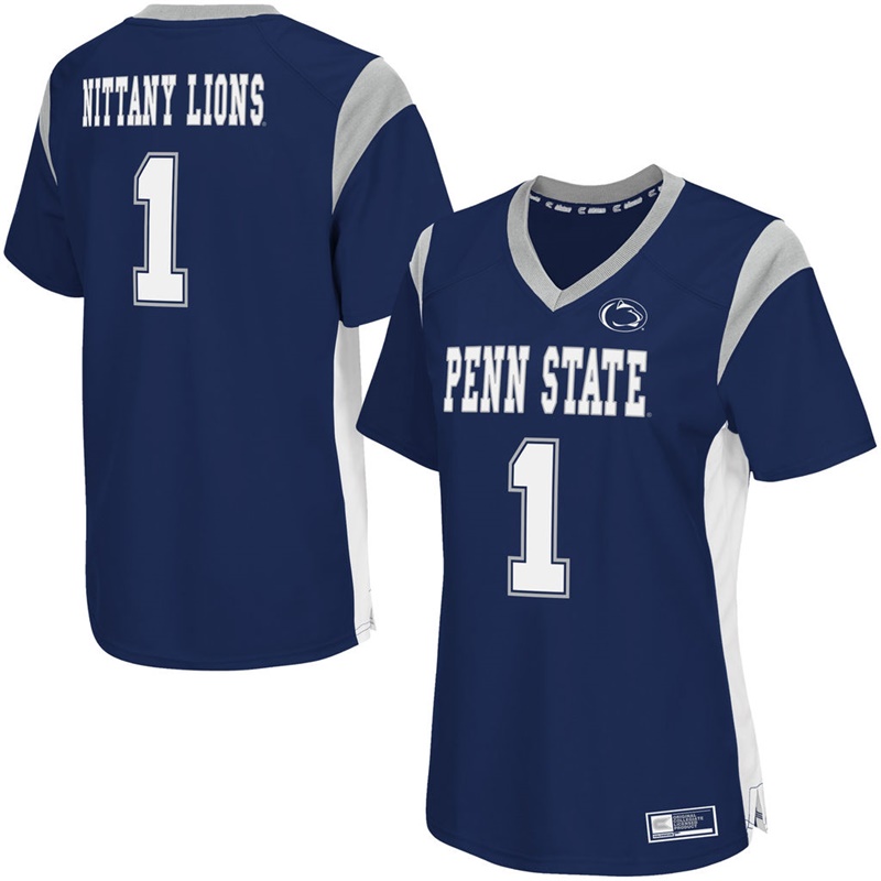 women's nittany lions navy 1 colosseum football jersey