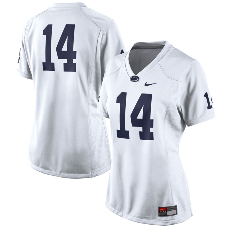 women's nittany lions white 14 replica football jersey
