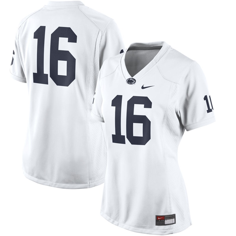 women's nittany lions white 16 game football  jersey