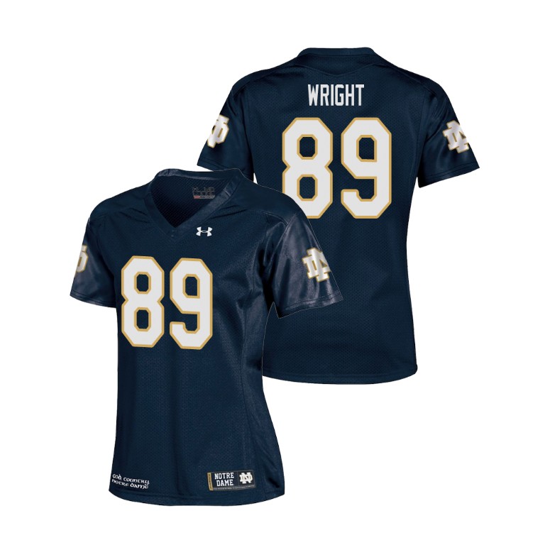 women's-notre-dame-fighting-irish-89-brock-wright-navy-college-football-replica-jersey