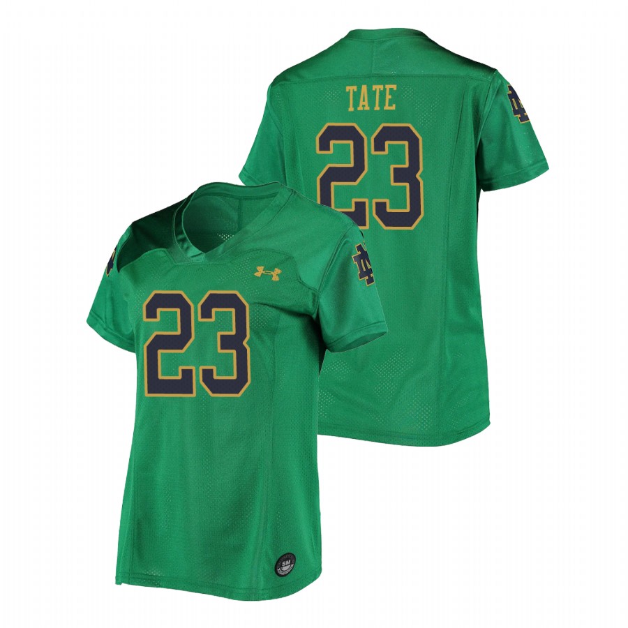 women's notre dame fighting irish golden tate green replica football jersey