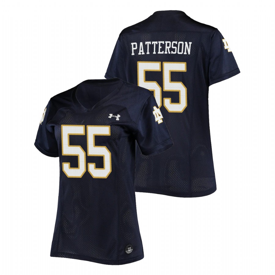 women's notre dame fighting irish jarrett patterson football replica navy jersey