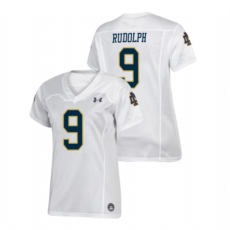 women's notre dame fighting irish kyle rudolph white replica football jersey