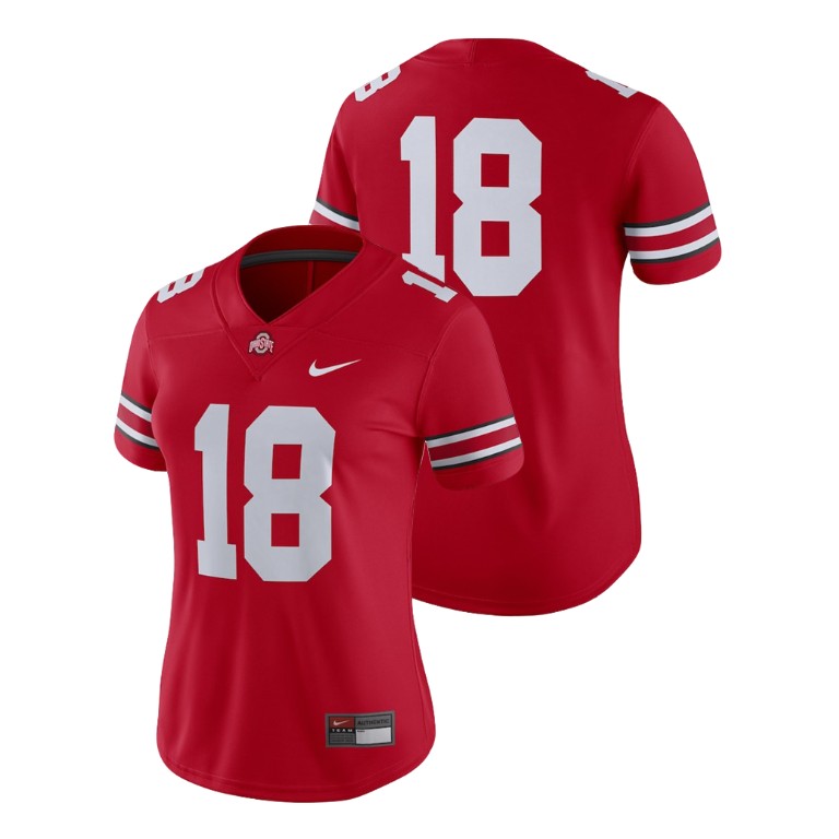 women's ohio state buckeyes 18 scarlet college football 2018 game jersey