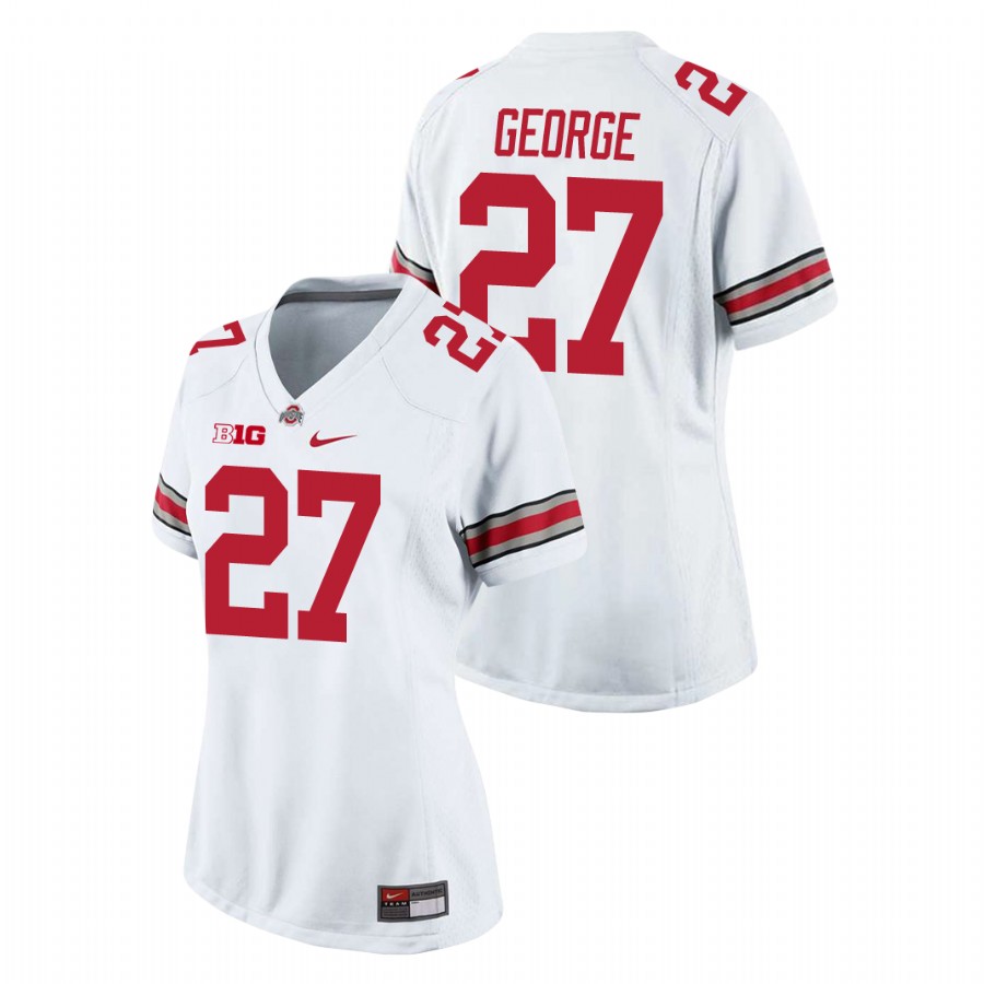 women's ohio state buckeyes eddie george white game college football jersey