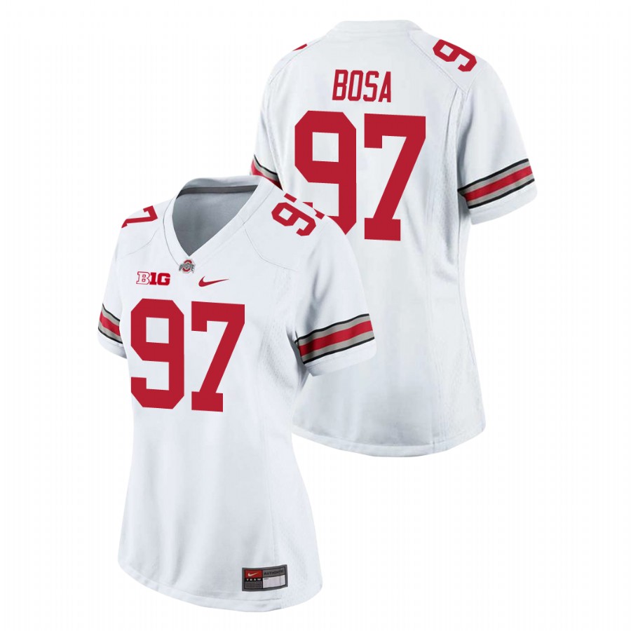 women's ohio state buckeyes joey bosa white game college football jersey