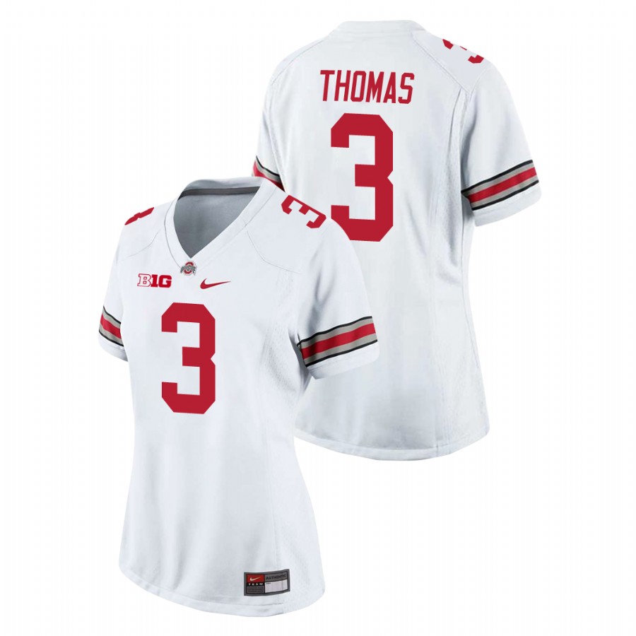 women's ohio state buckeyes michael thomas white game college football jersey