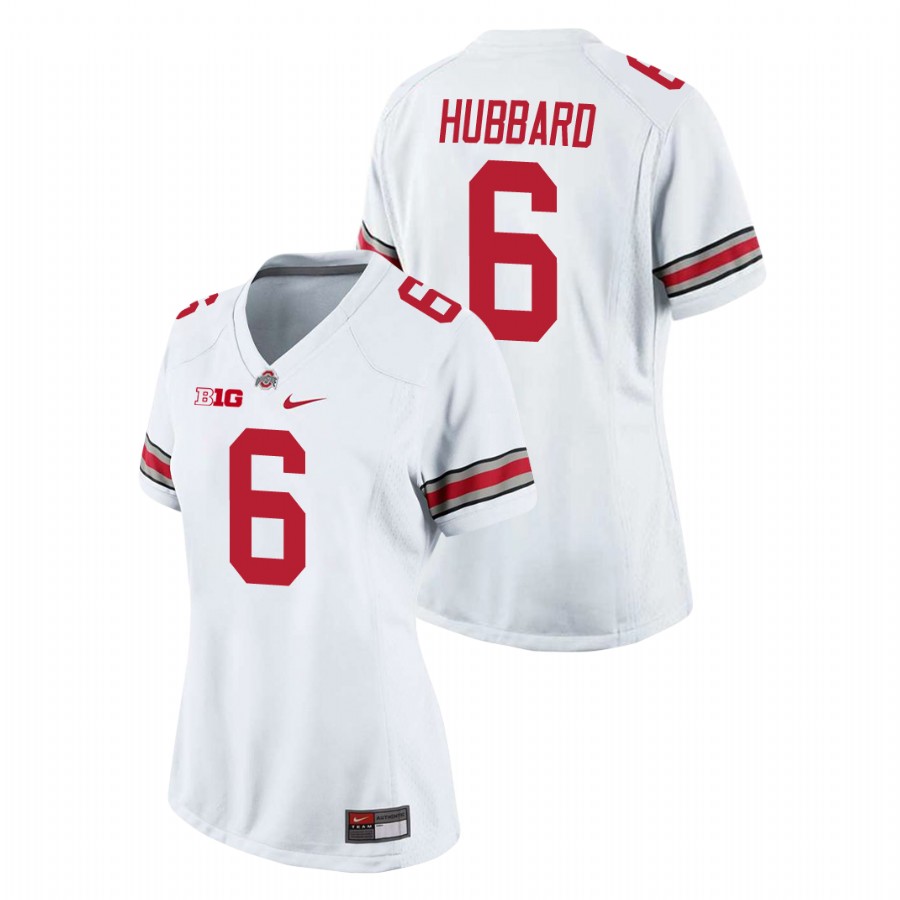 women's ohio state buckeyes sam hubbard white game college football jersey