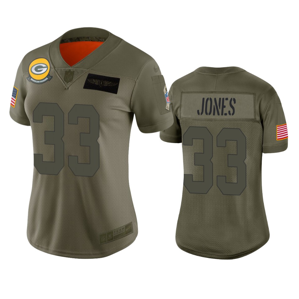 women's packers aaron jones camo limited 2019 salute to service jersey